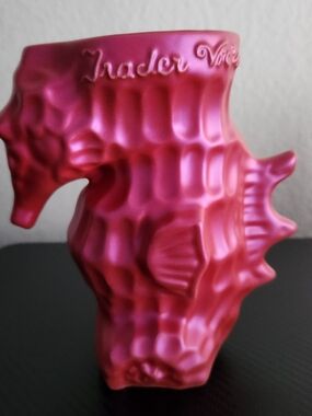 Trader Vics Of Seychelles Opalescent Pink Seahorse Collector Tiki Mug 6in NWOT